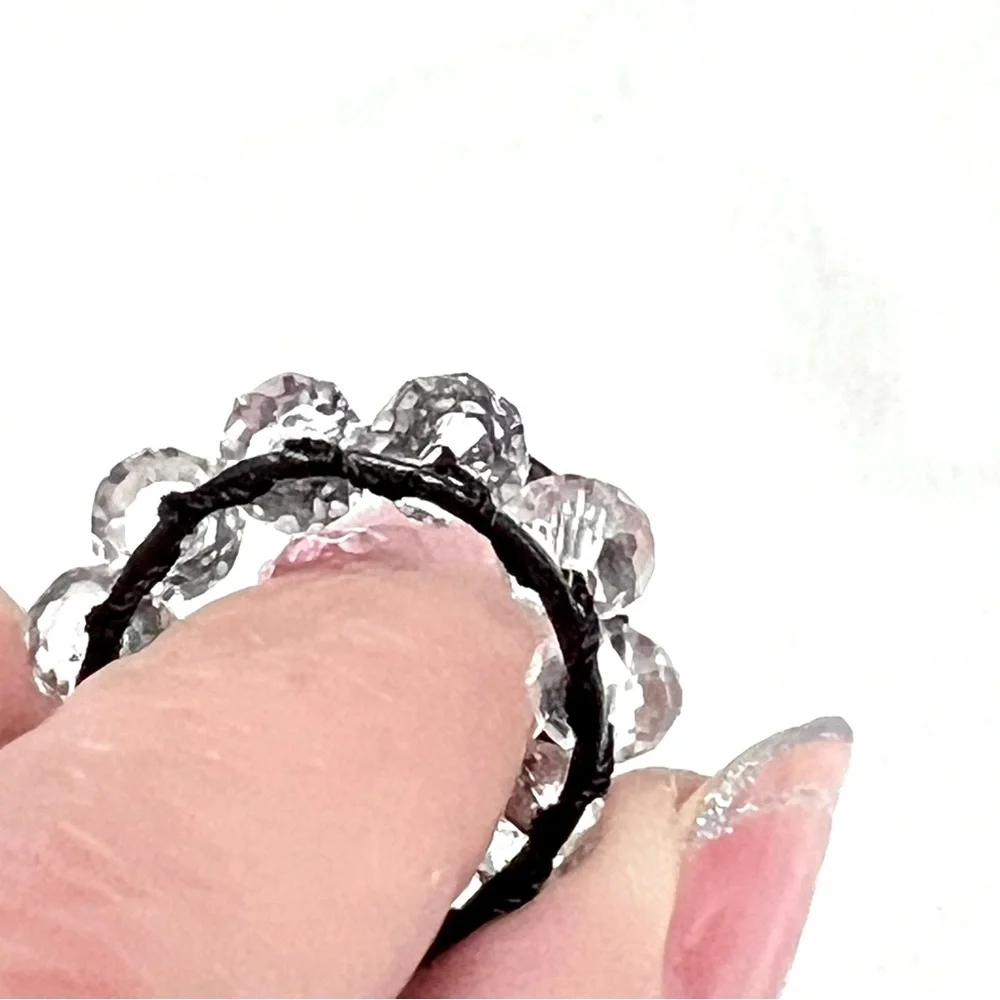Adjustable Faceted Crystal Bracelet